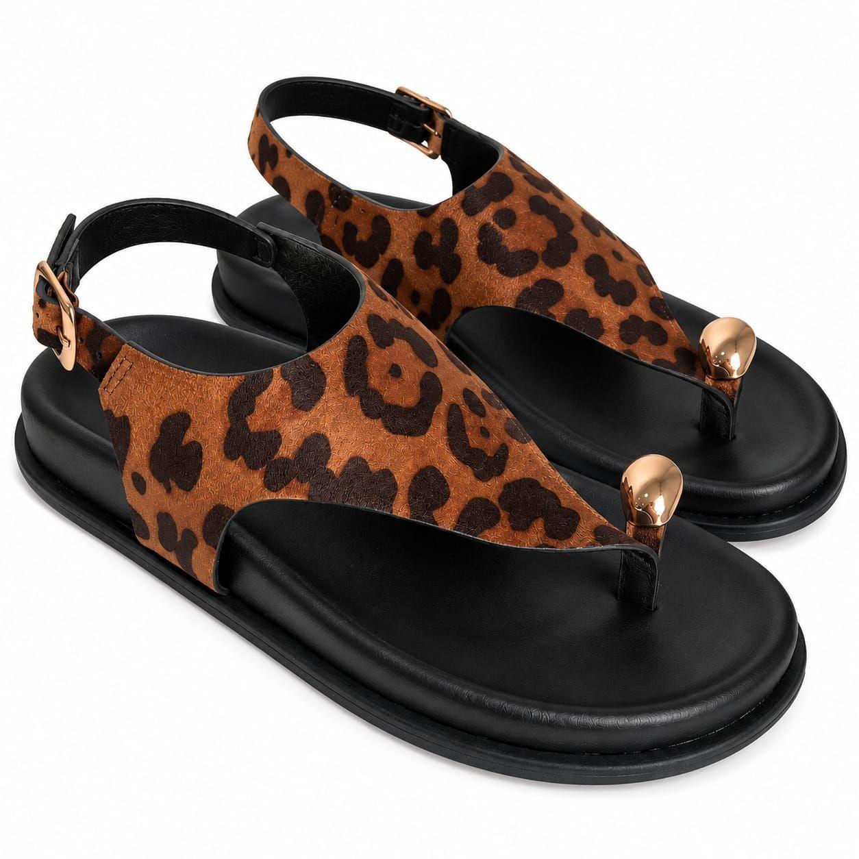 Sandalias Mujer Premium con Detalle Met lico y Tira de Dedo-2