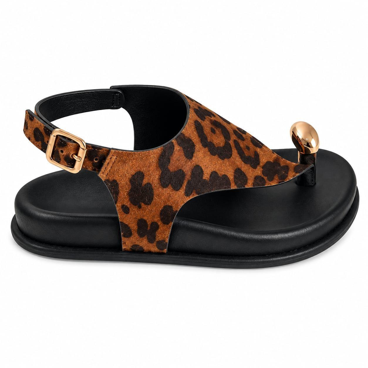 Sandalias Mujer Premium con Detalle Met lico y Tira de Dedo-4