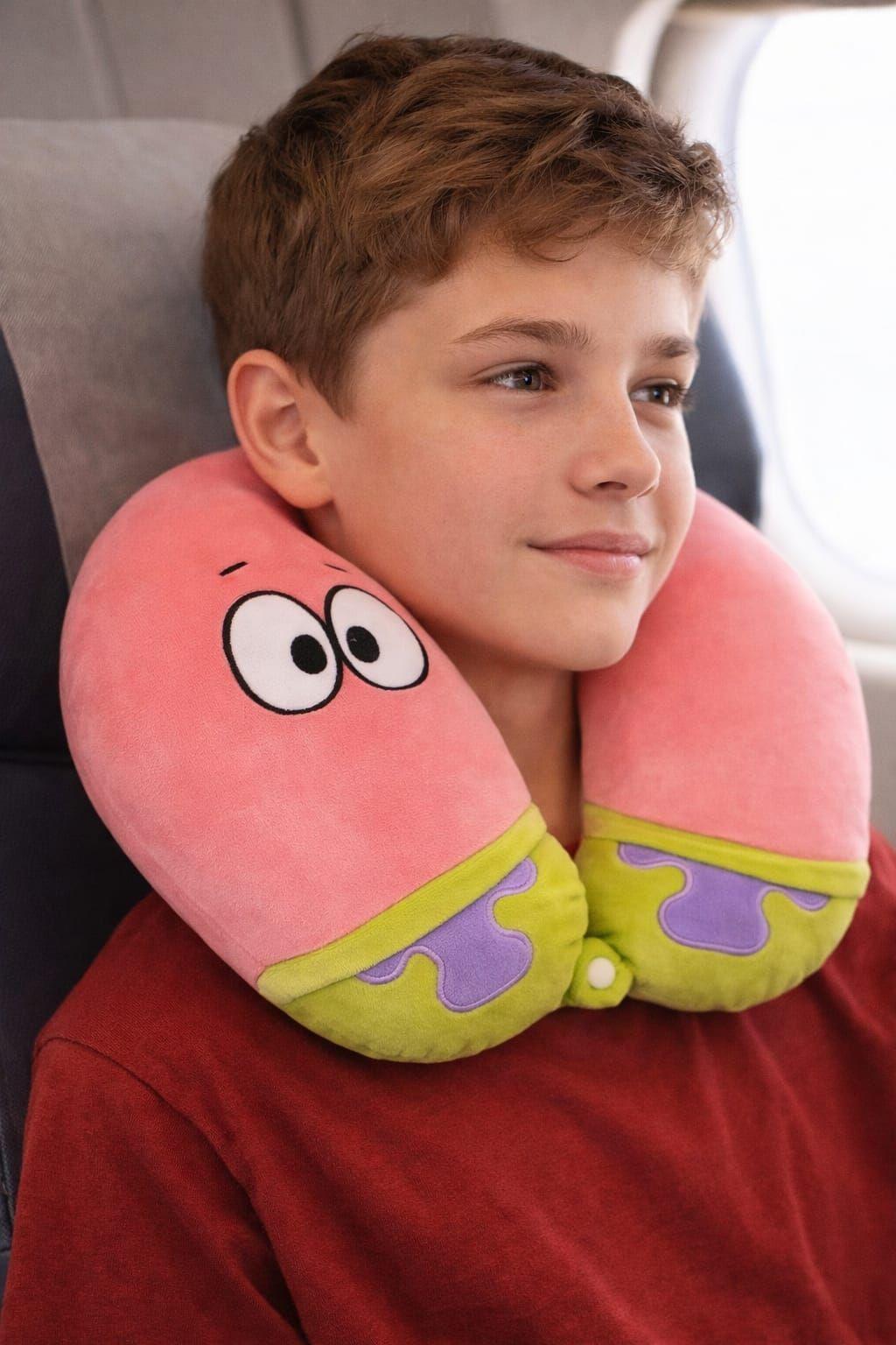 Almohada de Viaje Patricio Estrella De Bob Esponja 30x30 cm Coj n Cuello-2