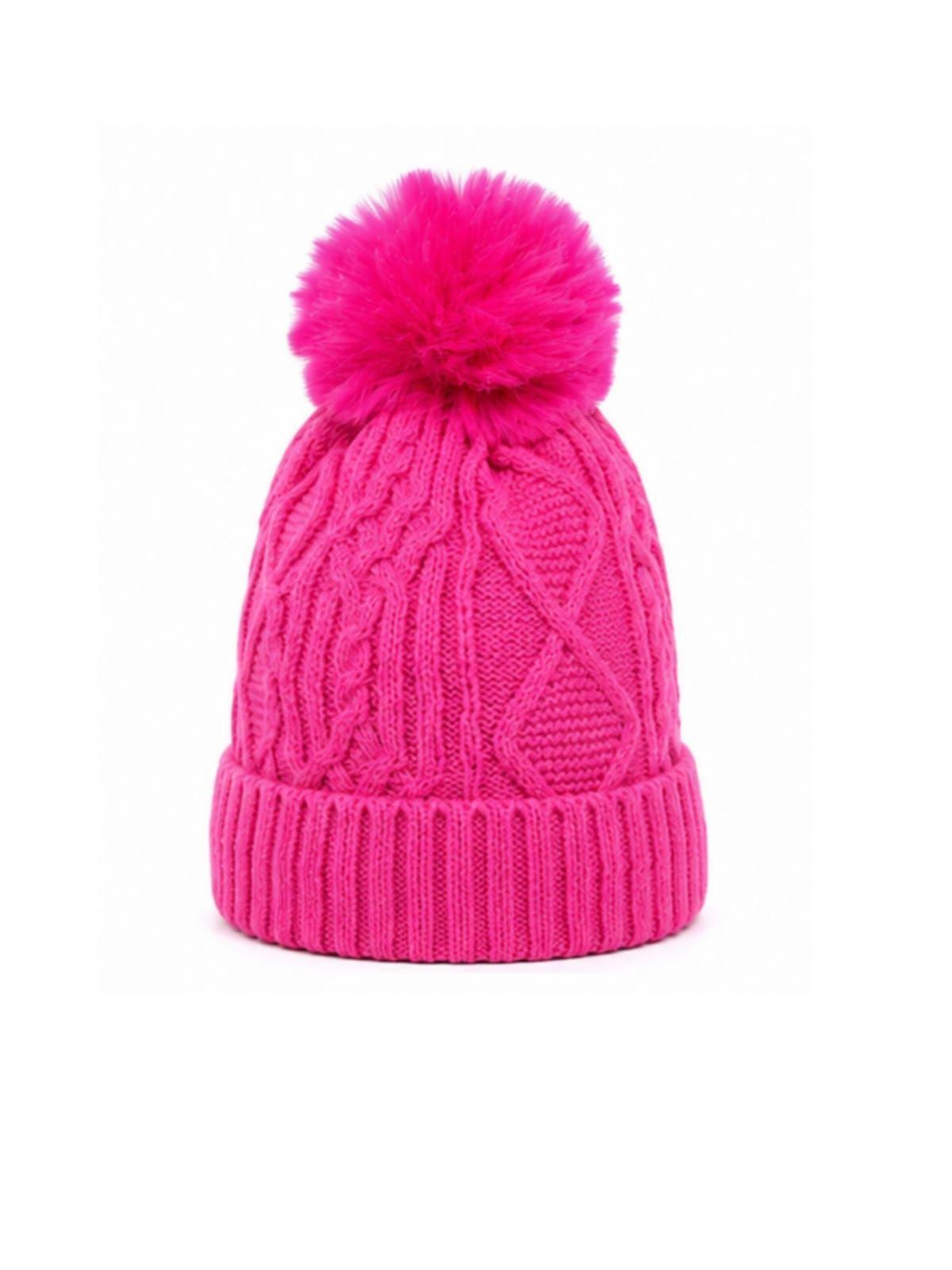 Gorro de Lana con Pompon Gorro Invierno Mujer-0