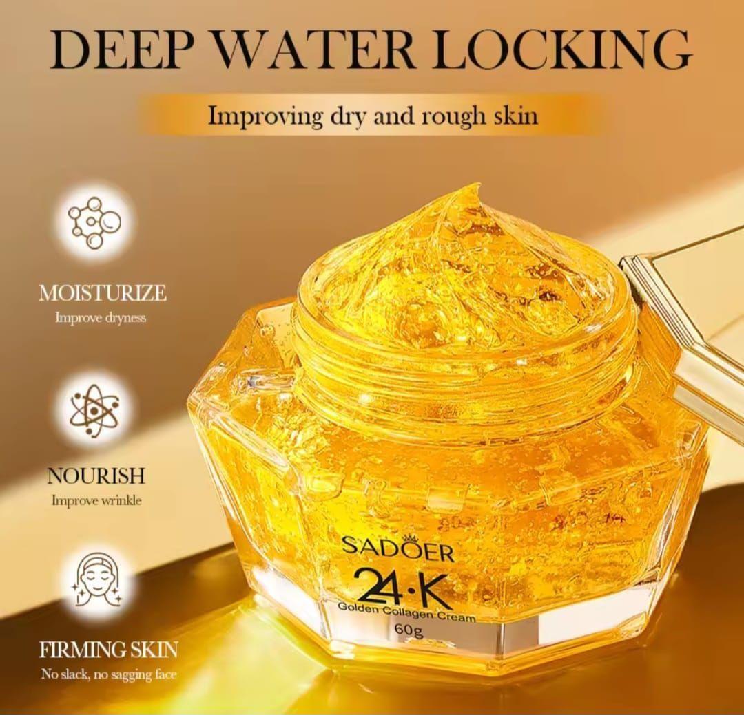 Crema Facial Colageno 24k Gold Antiedad 60g Crema Dorada-4