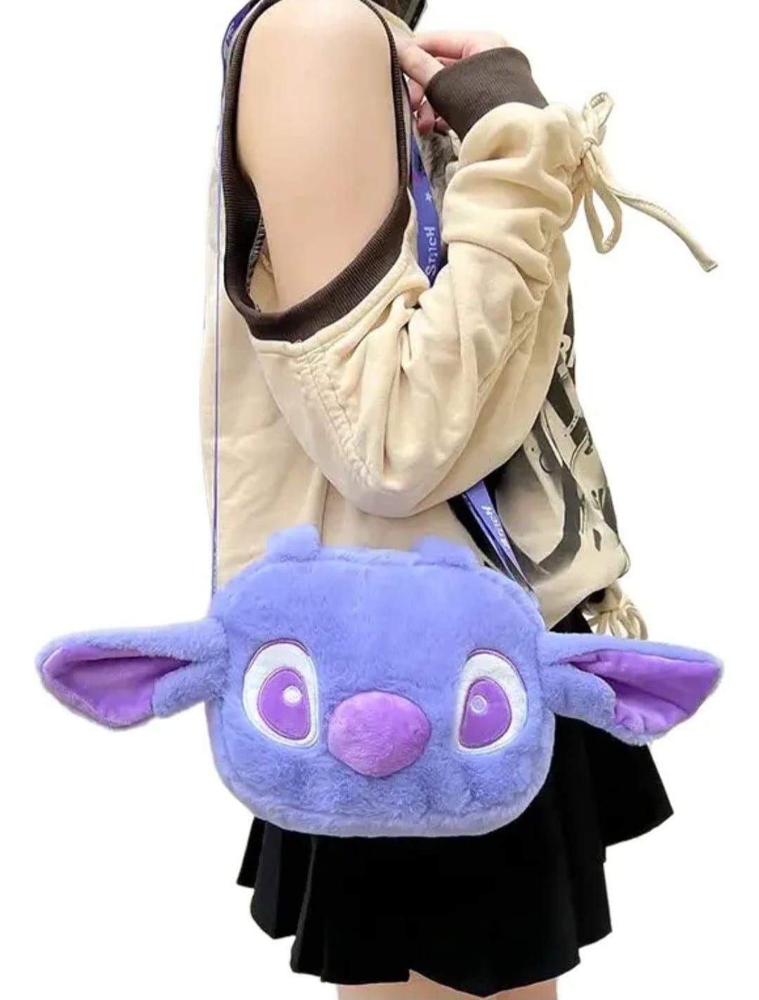 Bolso Bandolera de Peluche St tch Versi n Morada-1