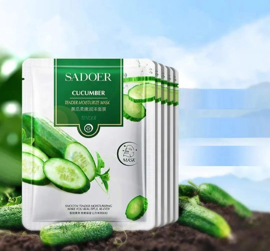 Mascarilla Facial  De Pepino Hidratante  5 unidades-3