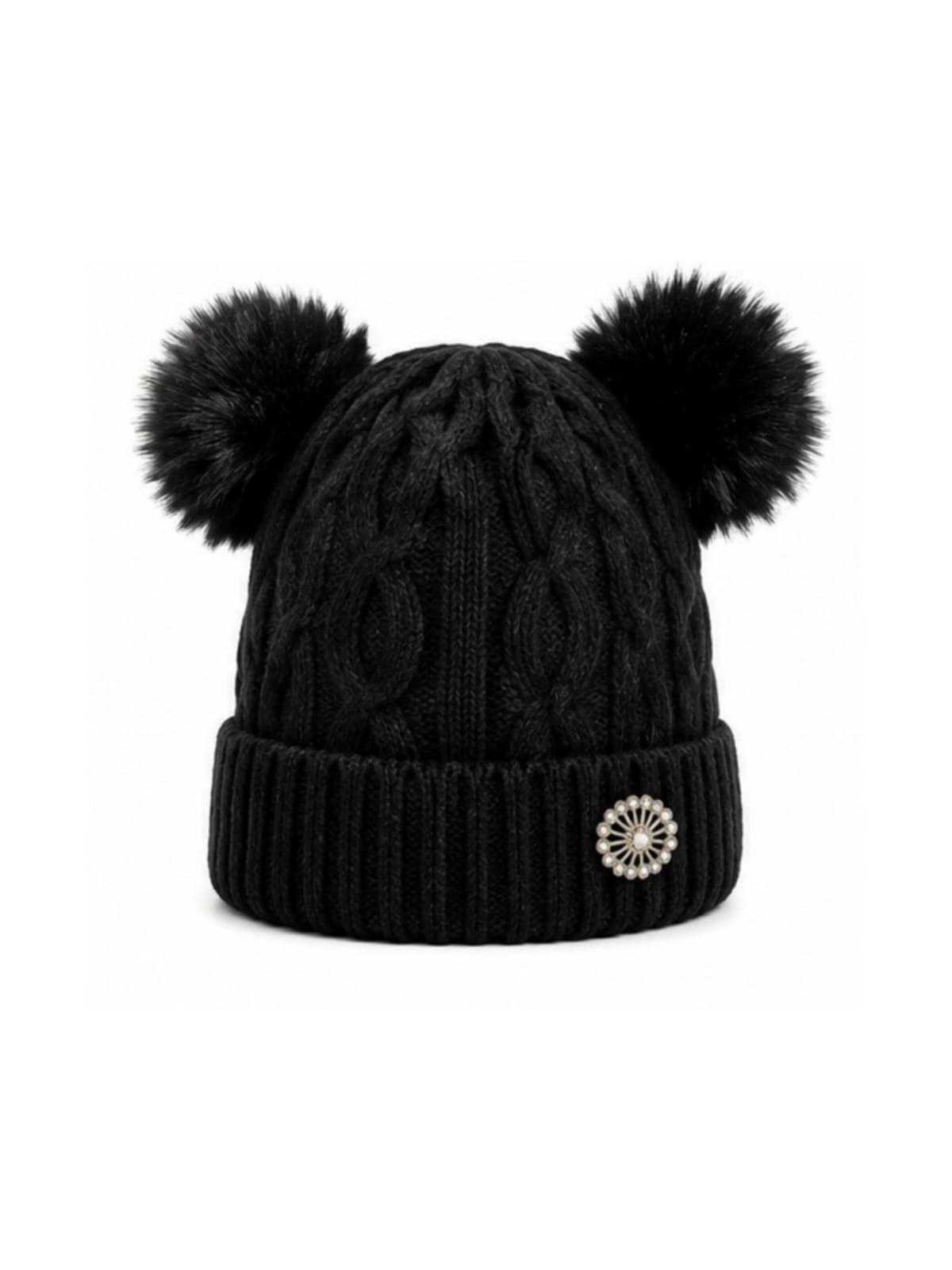 Gorro de Lana Doble Pompon El Toque Chic para tu Invierno-0