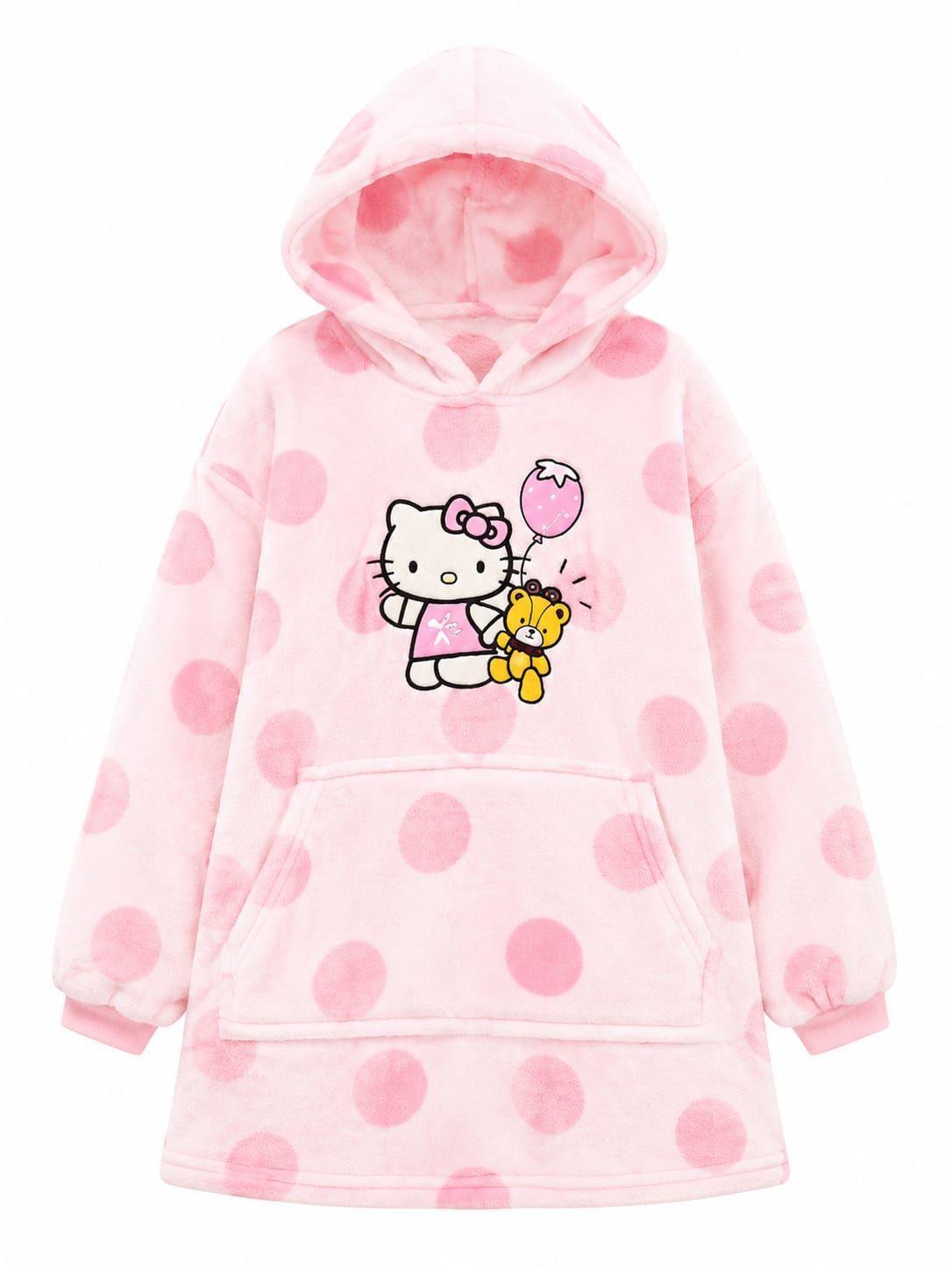 Poleron Sherpa Niñas Oversized-0