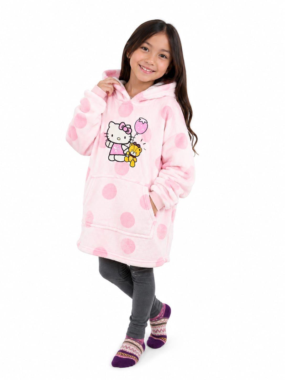 Poleron Sherpa Niñas Oversized-2
