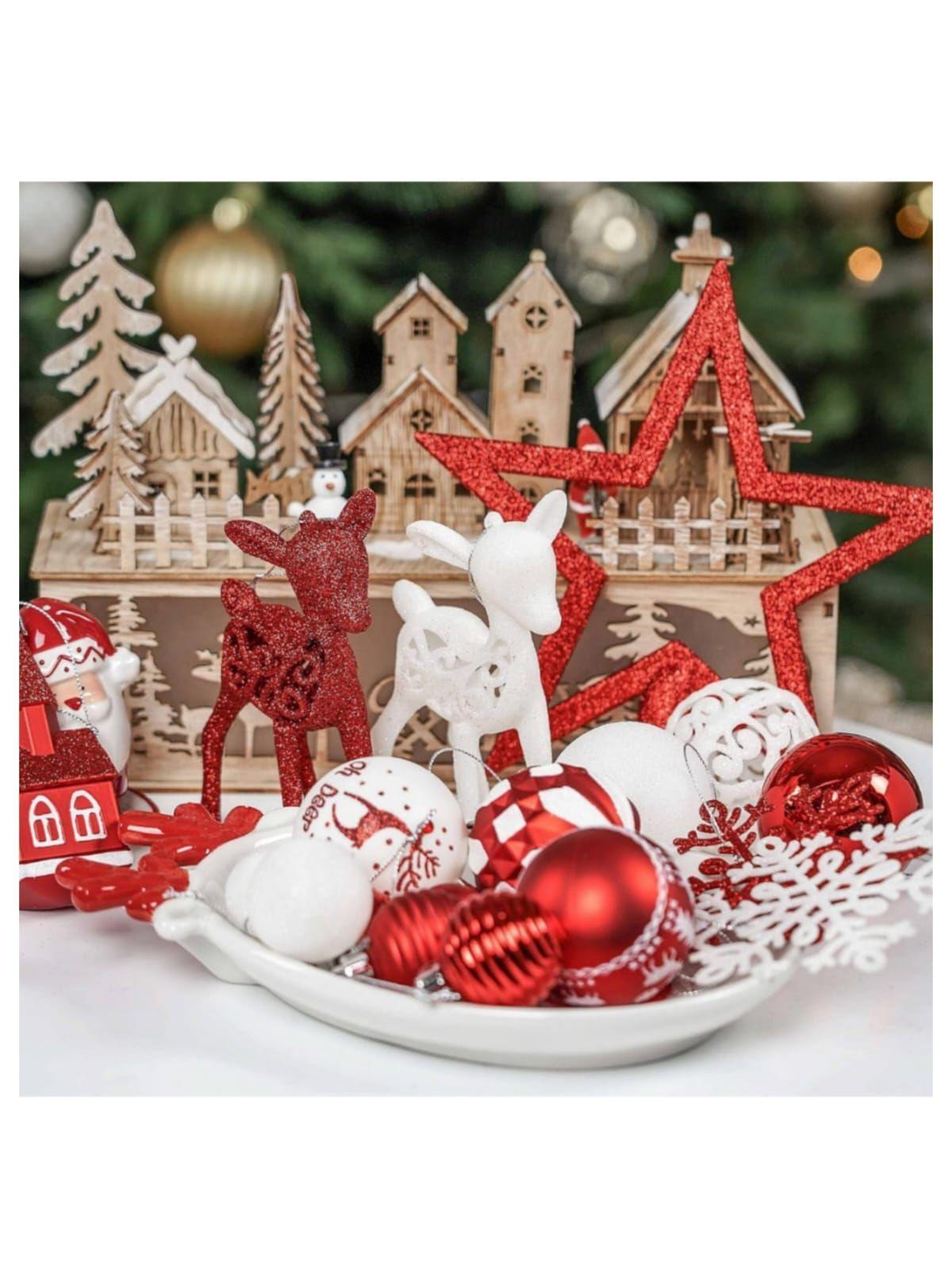 Set Premium 100  Adornos para Árbol de Navidad Decoración Esferas Navideñas-2