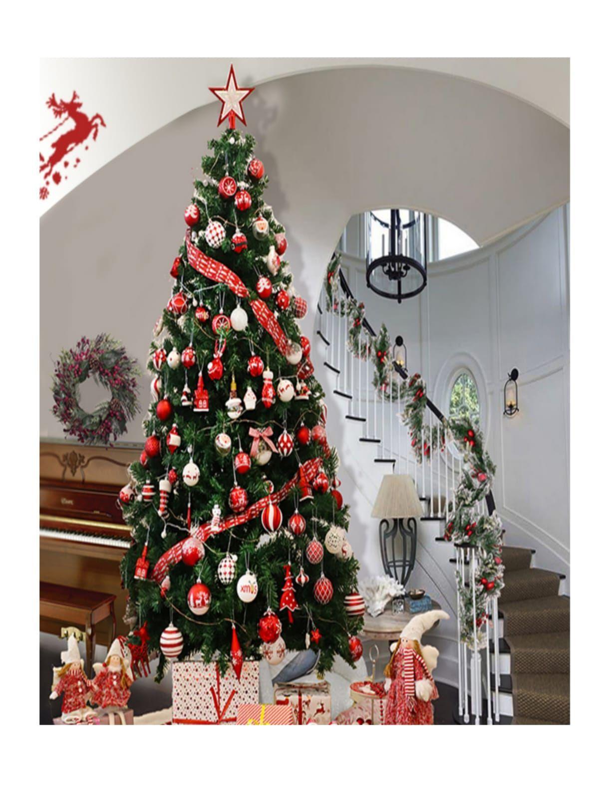 Set Premium 100  Adornos para Árbol de Navidad Decoración Esferas Navideñas-5