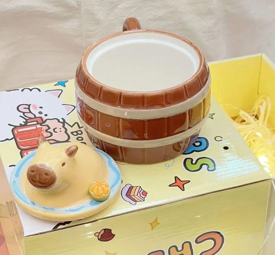 Taza Tazon Mug Capibara 3d Naranja-2