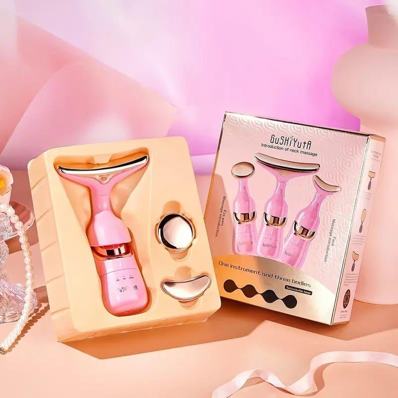 Masajeador Facial y Cuello 3 en 1 Reafirmante Rosado-6