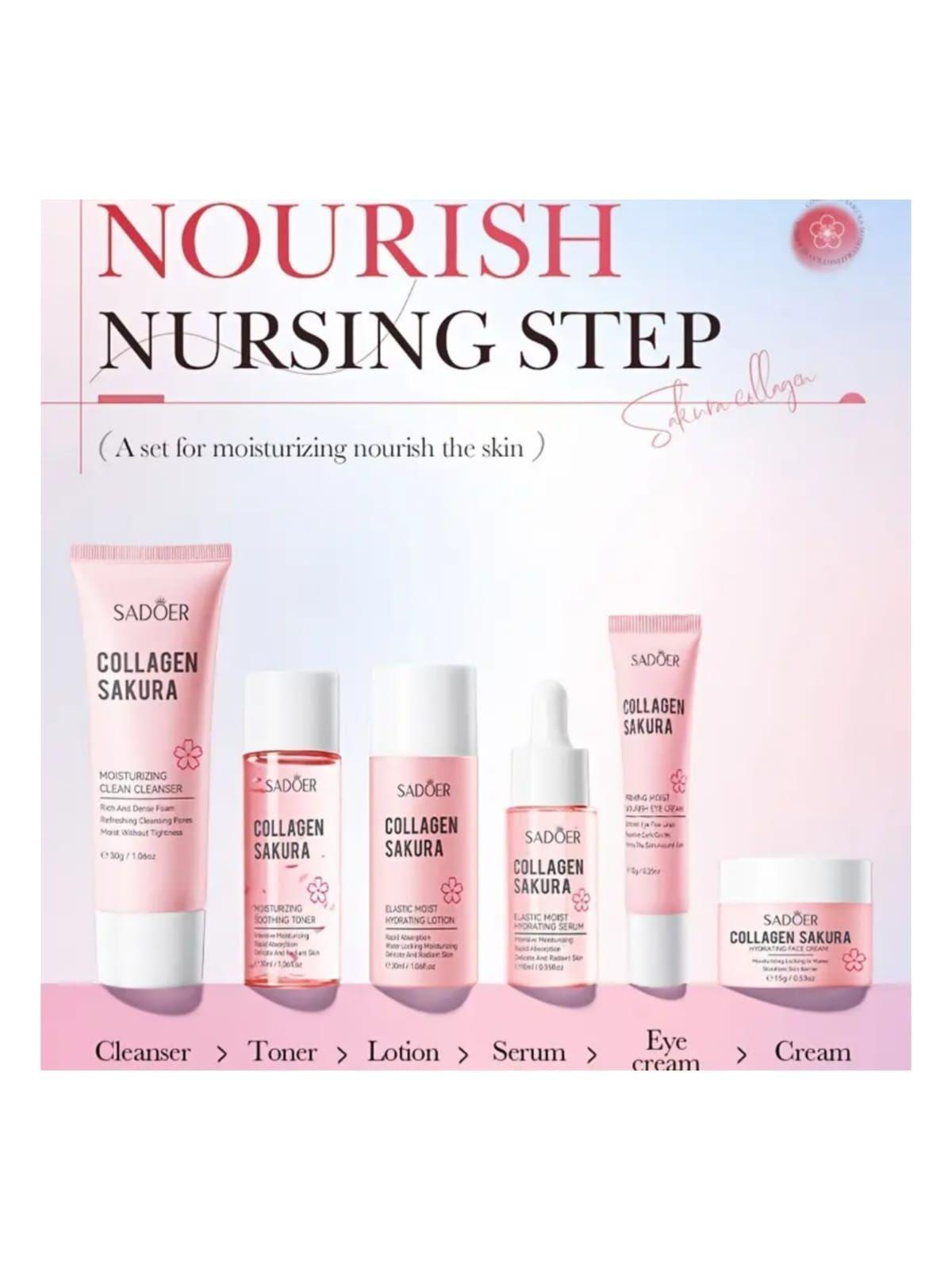Set SkinCare Cuidado Facial Colageno Sakura Antiedad Reafirmante-3