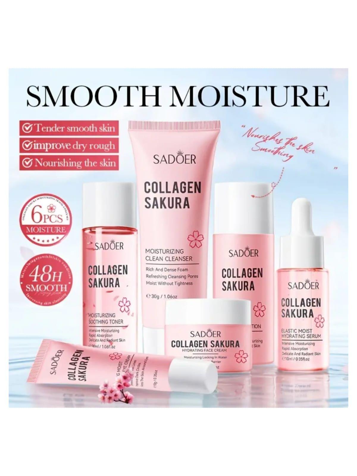 Set SkinCare Cuidado Facial Colageno Sakura Antiedad Reafirmante-4