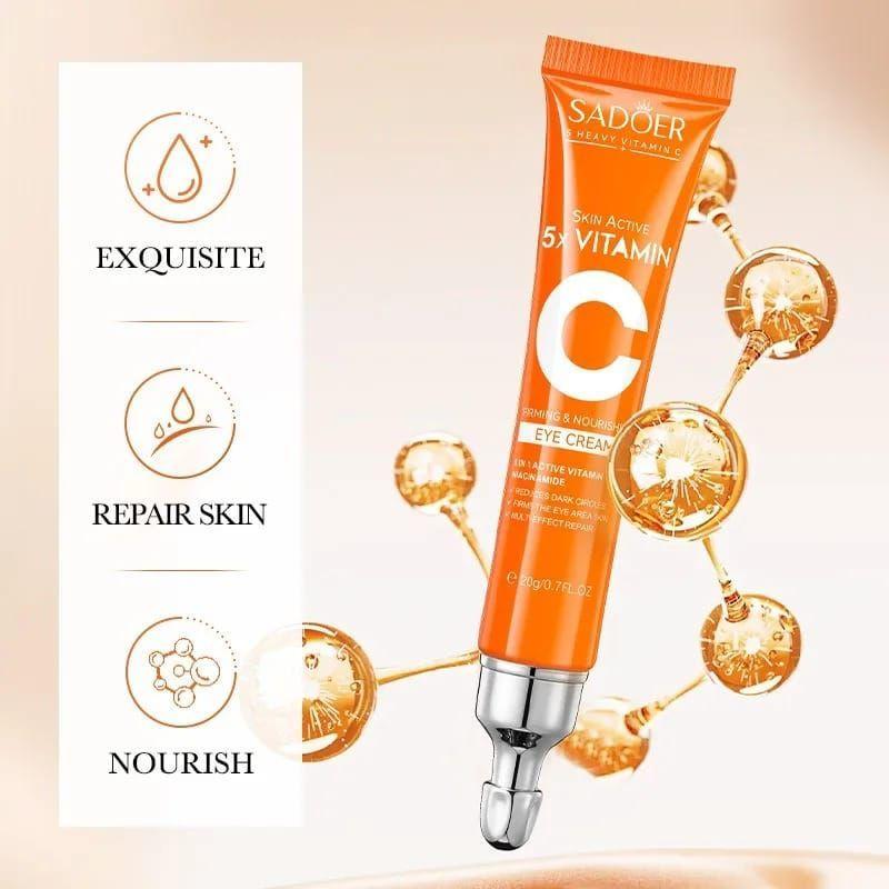 Crema Contorno de Ojos 5x Vitamina C Firmeza, Nutrición  Antiedad-3