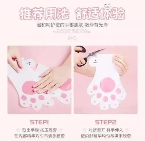 Mascarillas Para Manos Blanqueadora Patita De Gato 3 unidades-2