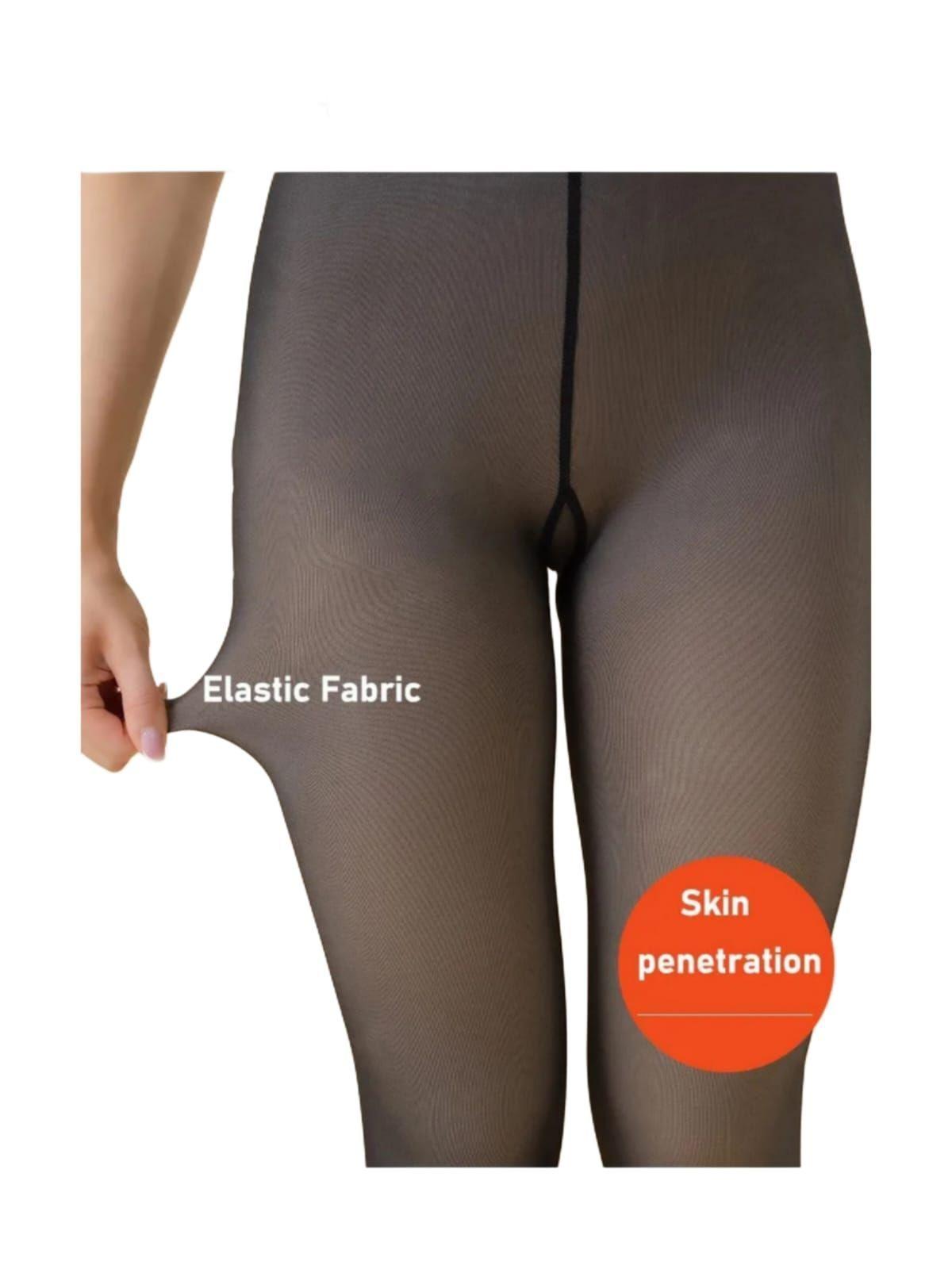 Pantys Efecto Piel Forradas Con Micropolar Estilo y Calor Sin Sacrificios-4