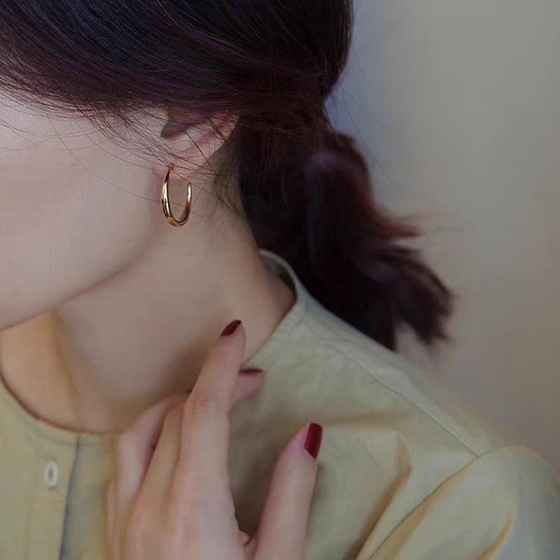 Aros Argollas De Acero Quirúrgico Doradas 20mm-2