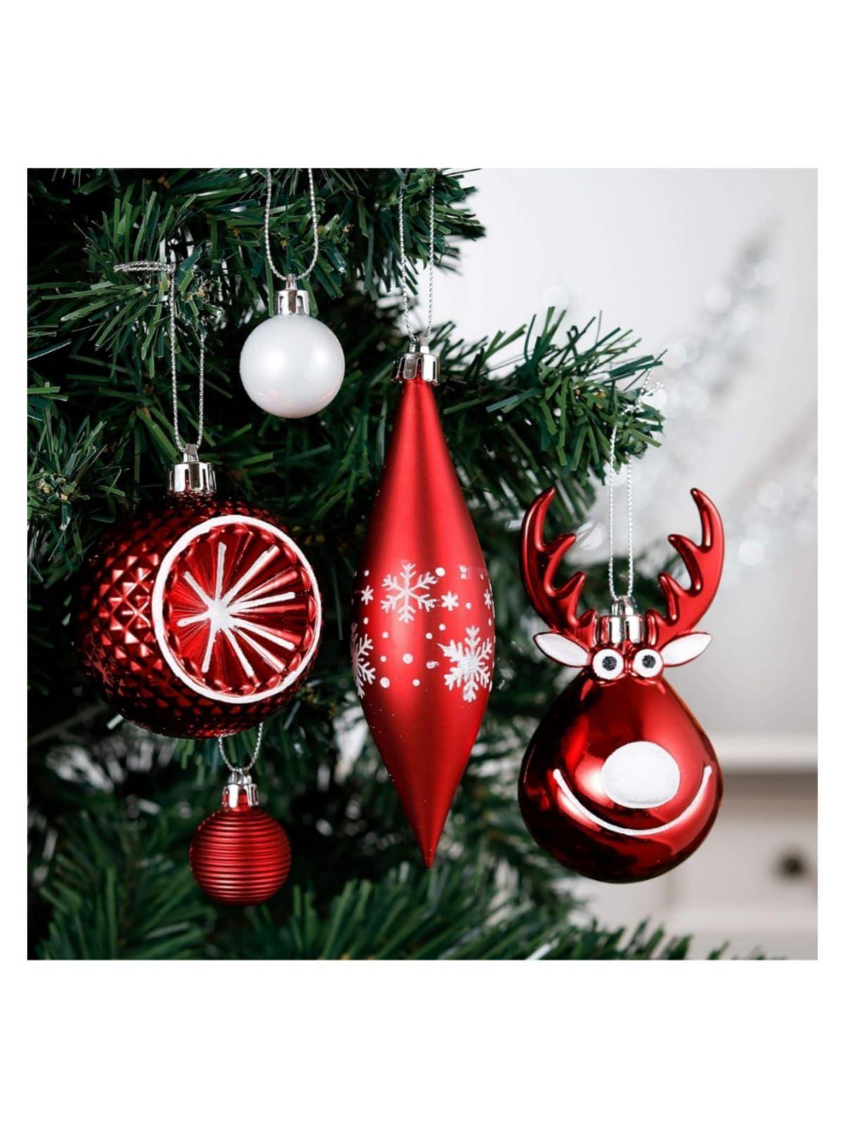 Set Premium 92 Adornos para Árbol de Navidad Decoración Esferas Navideñas-2