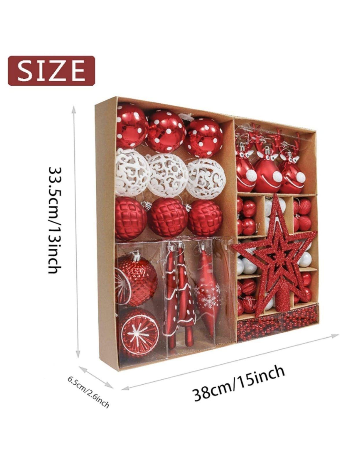 Set Premium 92 Adornos para Árbol de Navidad Decoración Esferas Navideñas-4
