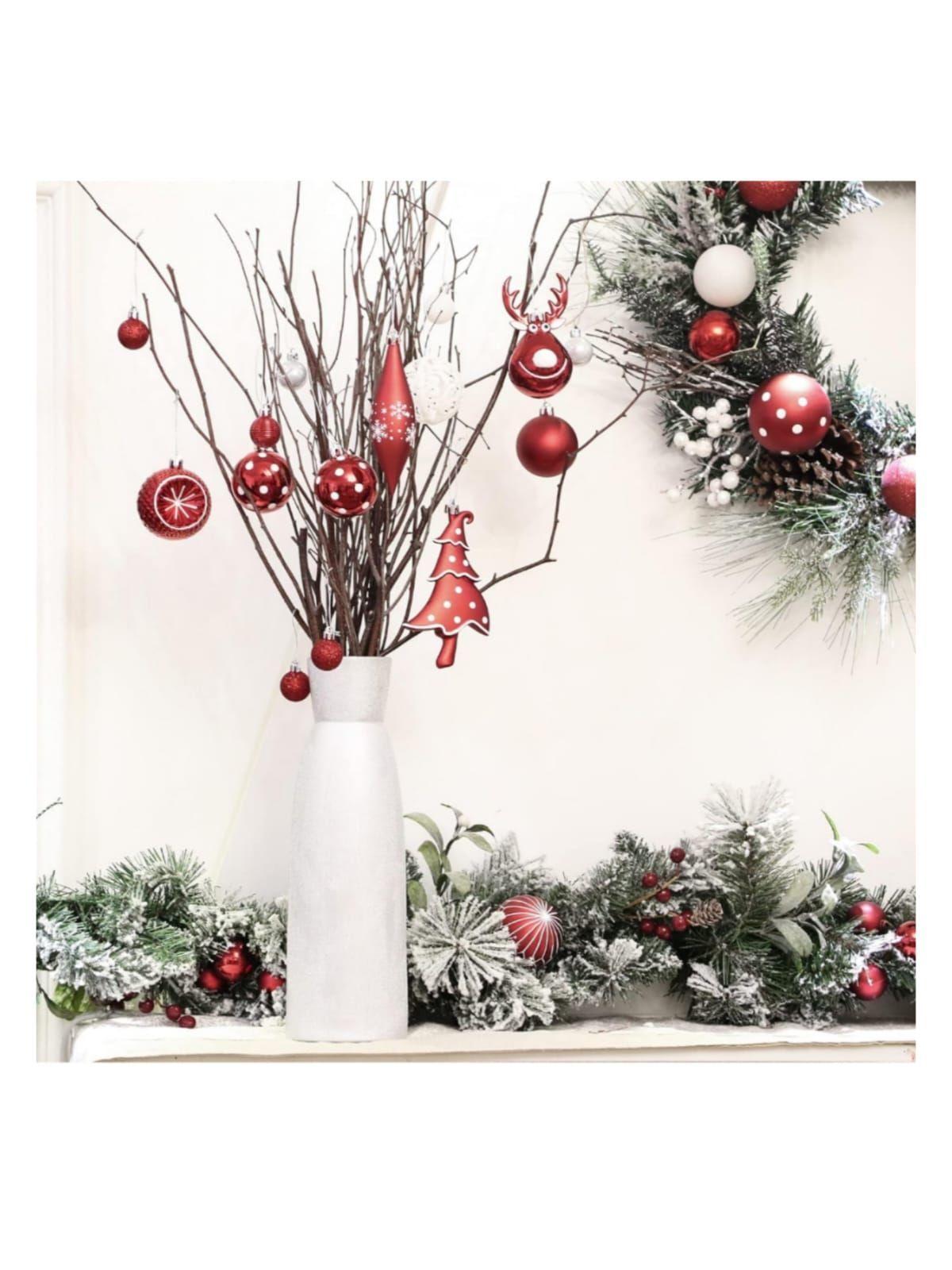 Set Premium 92 Adornos para Árbol de Navidad Decoración Esferas Navideñas-6