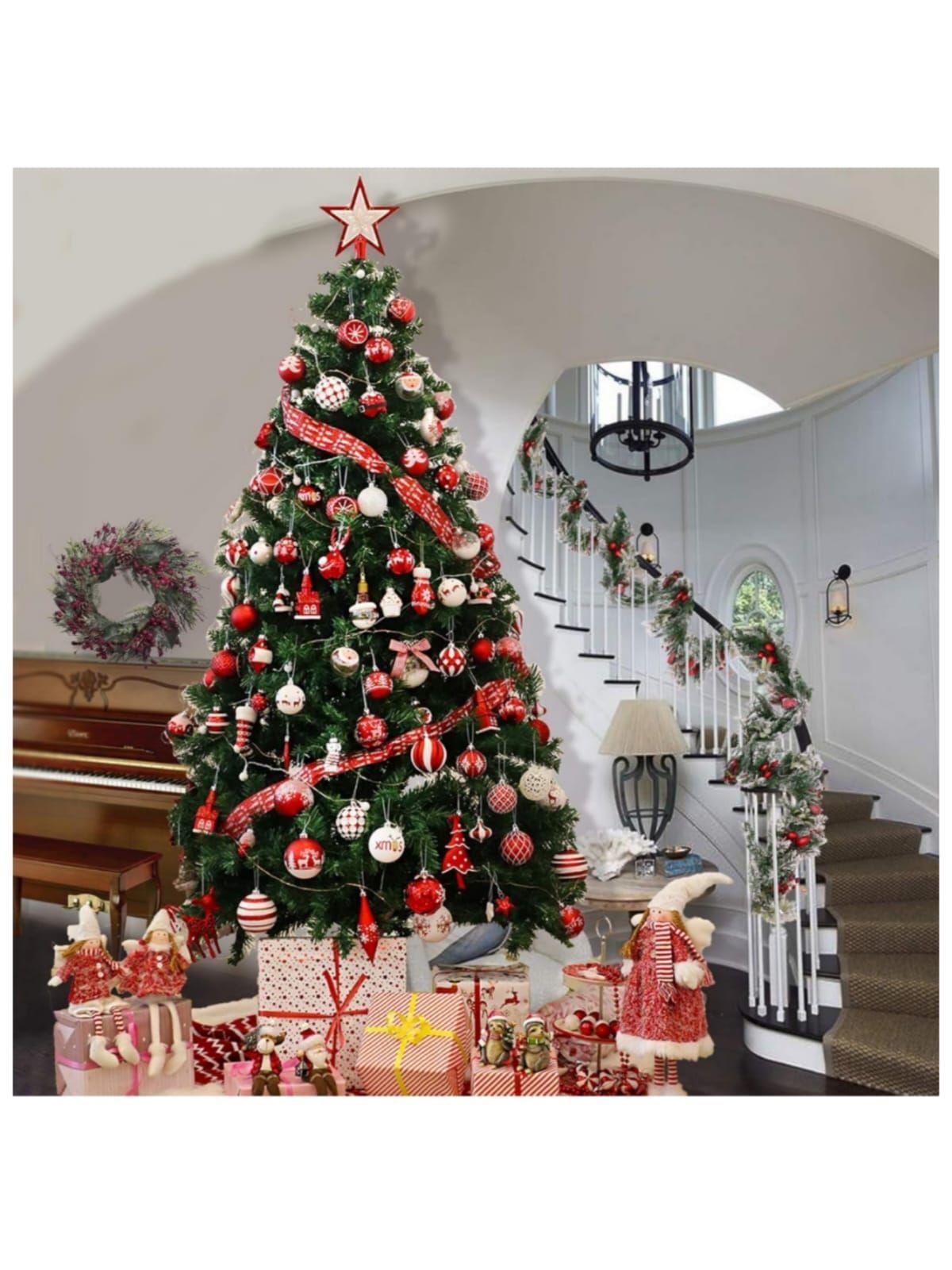 Set Premium 92 Adornos para Árbol de Navidad Decoración Esferas Navideñas-7