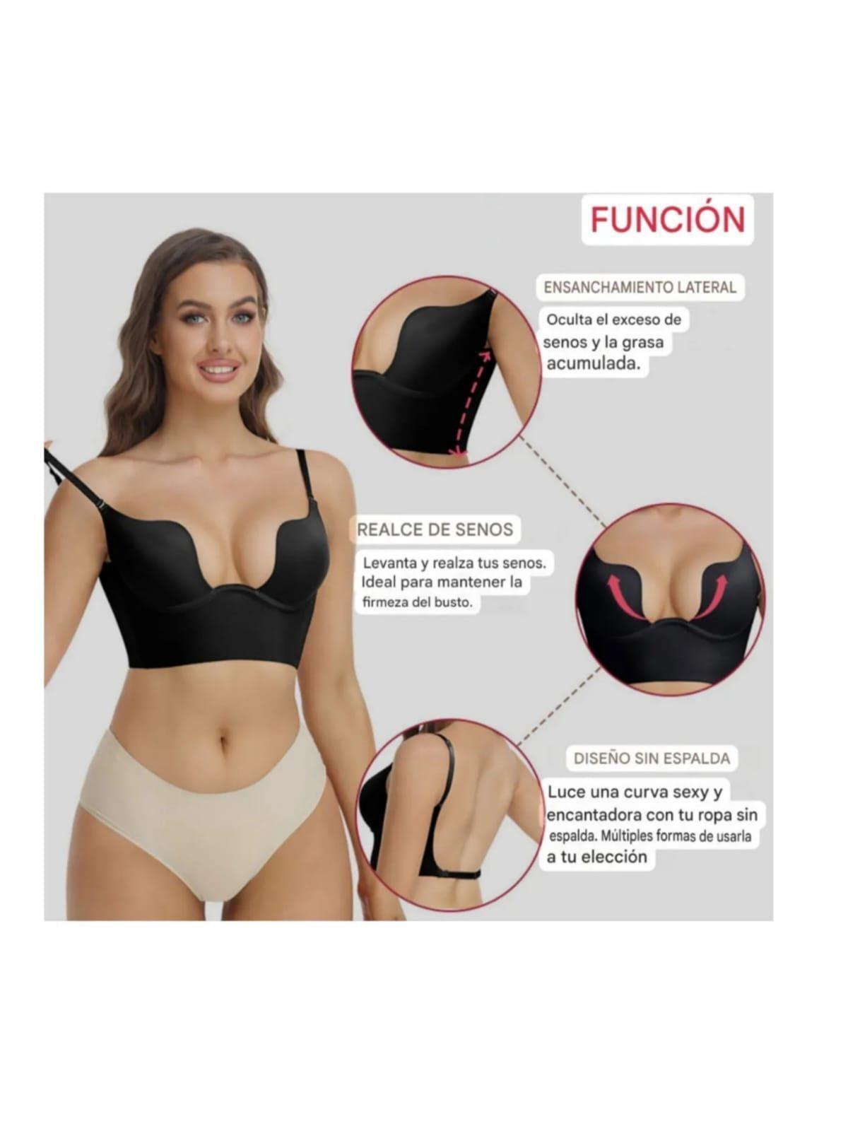 Sosten Sujetador Levanta Busto Push Up Escote Profundo Multiuso CopaB-5