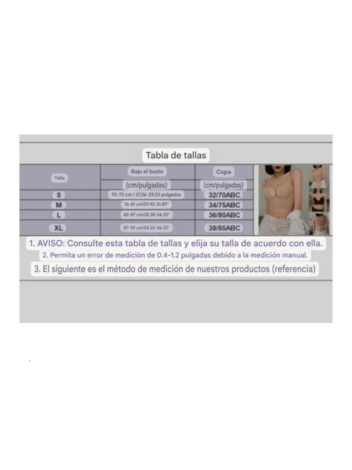 Sosten Sujetador Levanta Busto Push Up Escote Profundo Multiuso CopaB-6