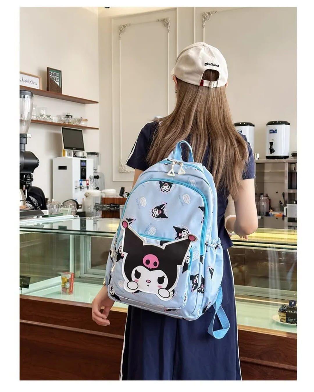 Kuromi Mochila Grande Celeste-2