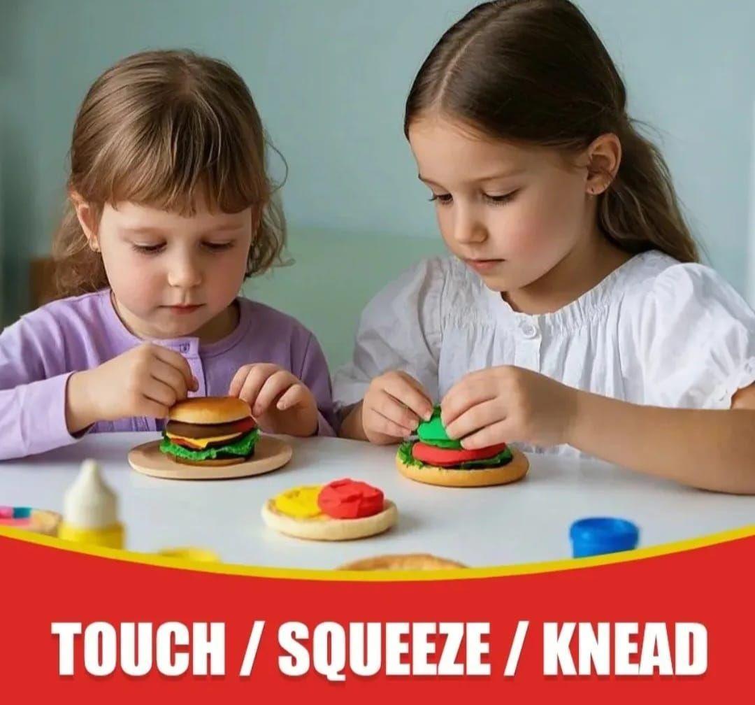  Plastilina Set Hamburguesa Masa Para Jugar Multicolor-2