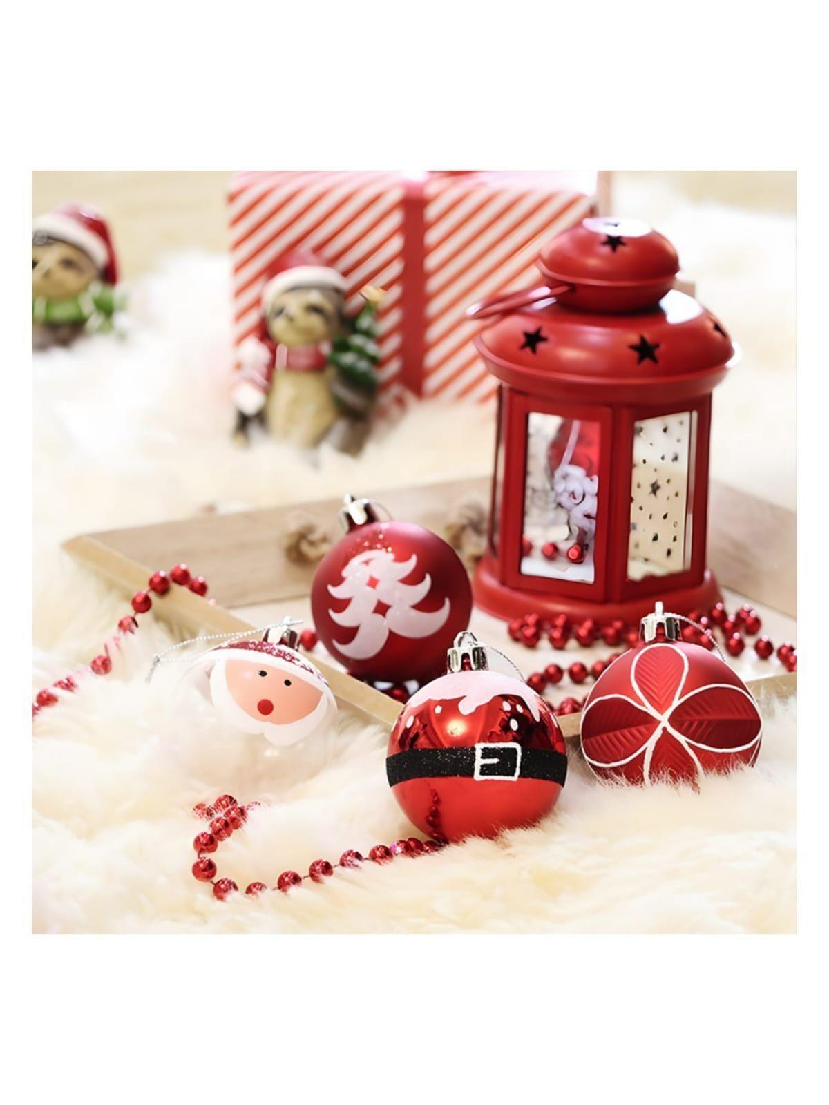 Set Esferas Navideñas  Santa Claus Decoración Arbol Navidad-2