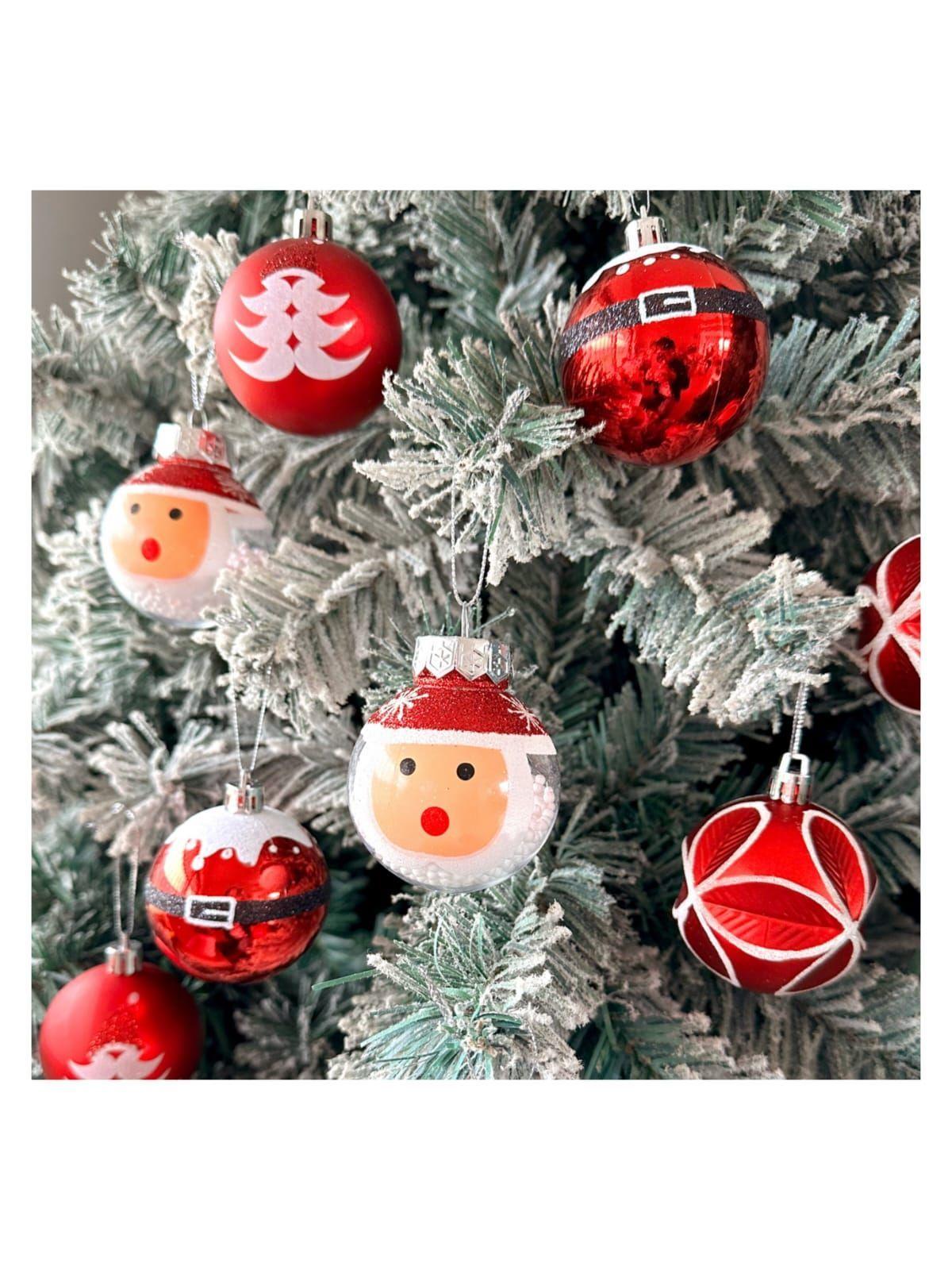Set Esferas Navideñas  Santa Claus Decoración Arbol Navidad-6