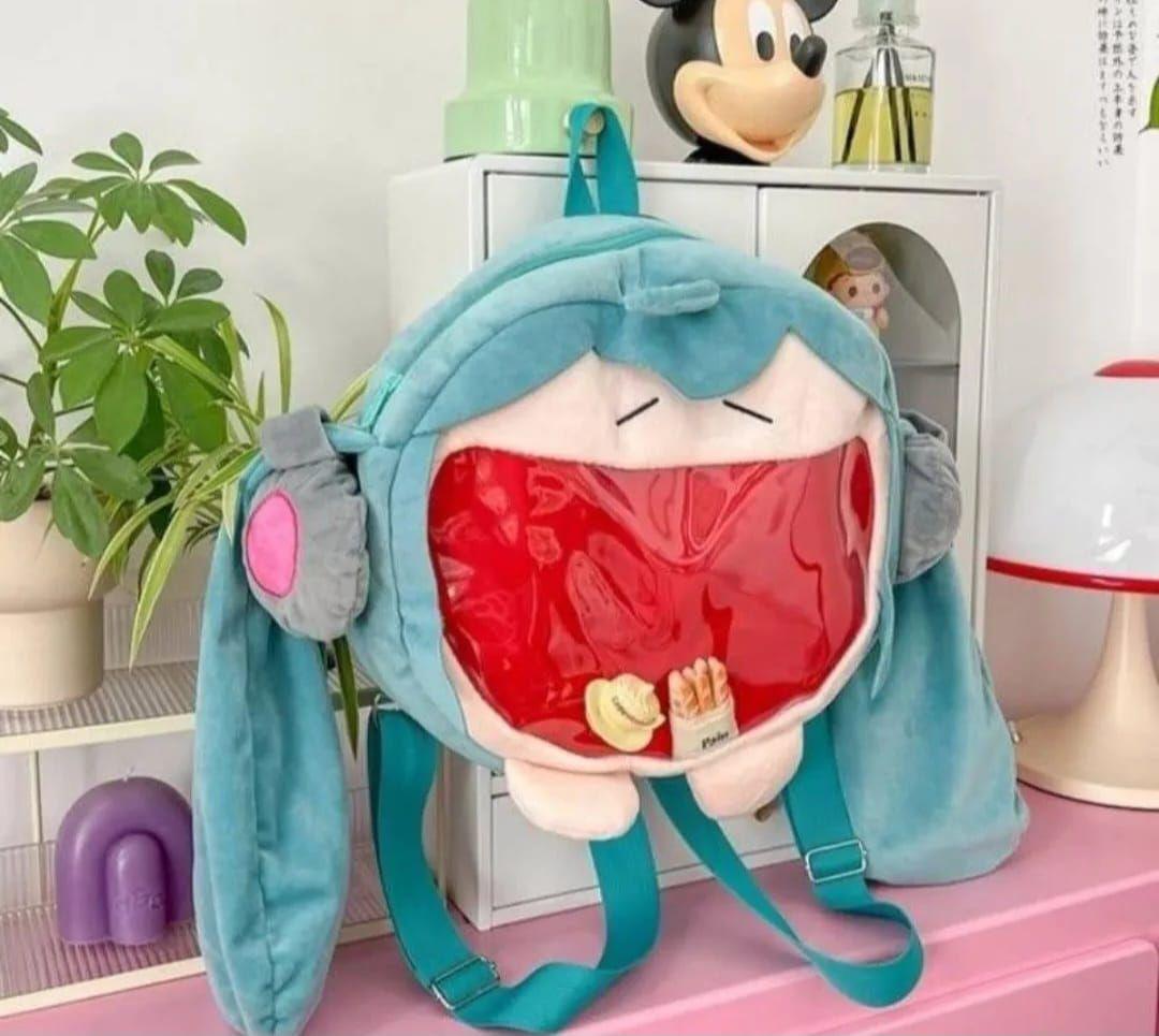 Hatsune Miku Bolso Mochila Grande De Peluche-3