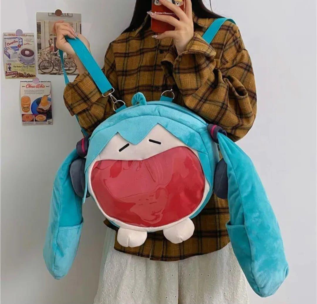 Hatsune Miku Bolso Mochila Grande De Peluche-4