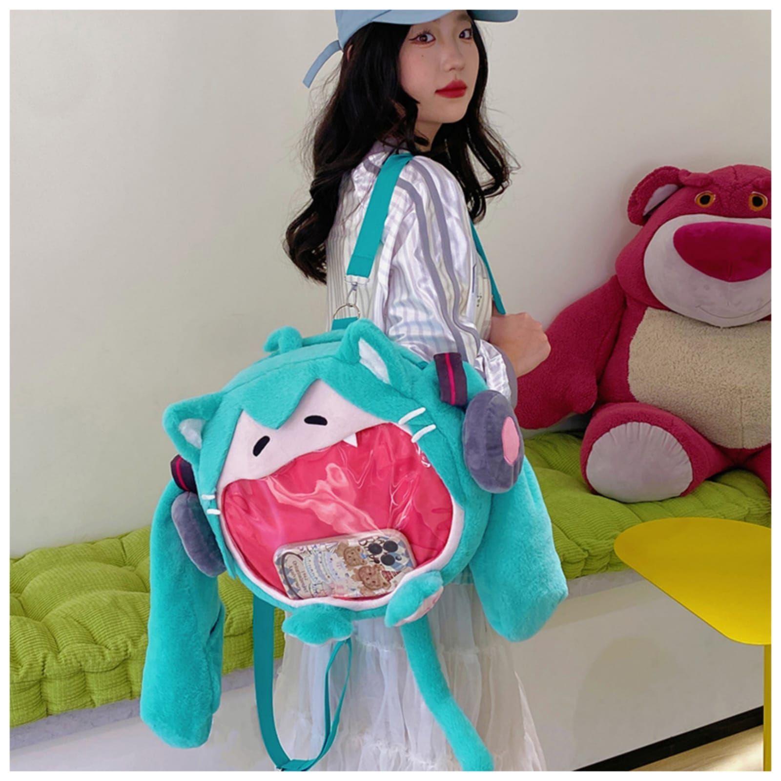 Hatsune Miku Bolso Mochila Grande De Peluche-2