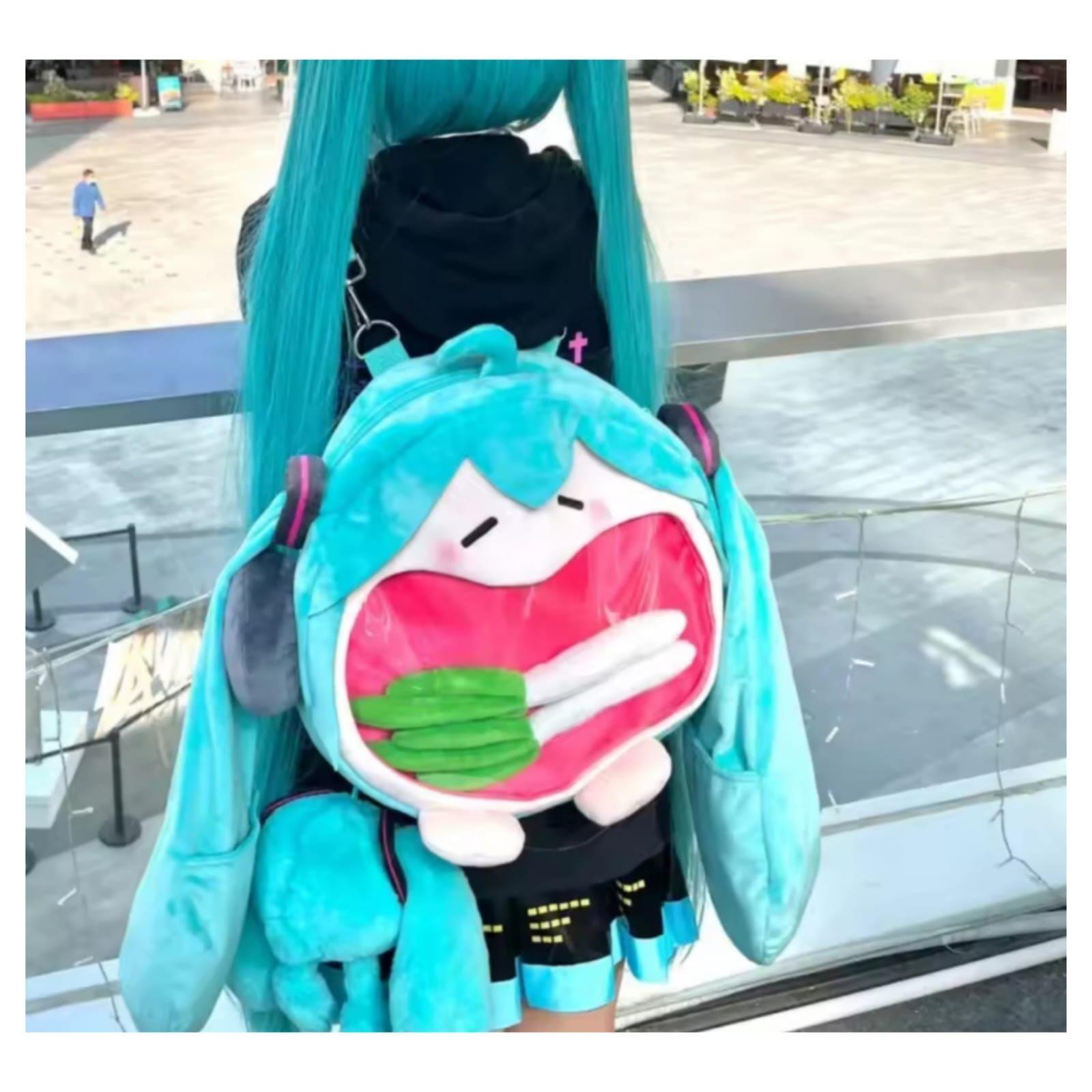 Hatsune Miku Bolso Mochila Grande De Peluche-3