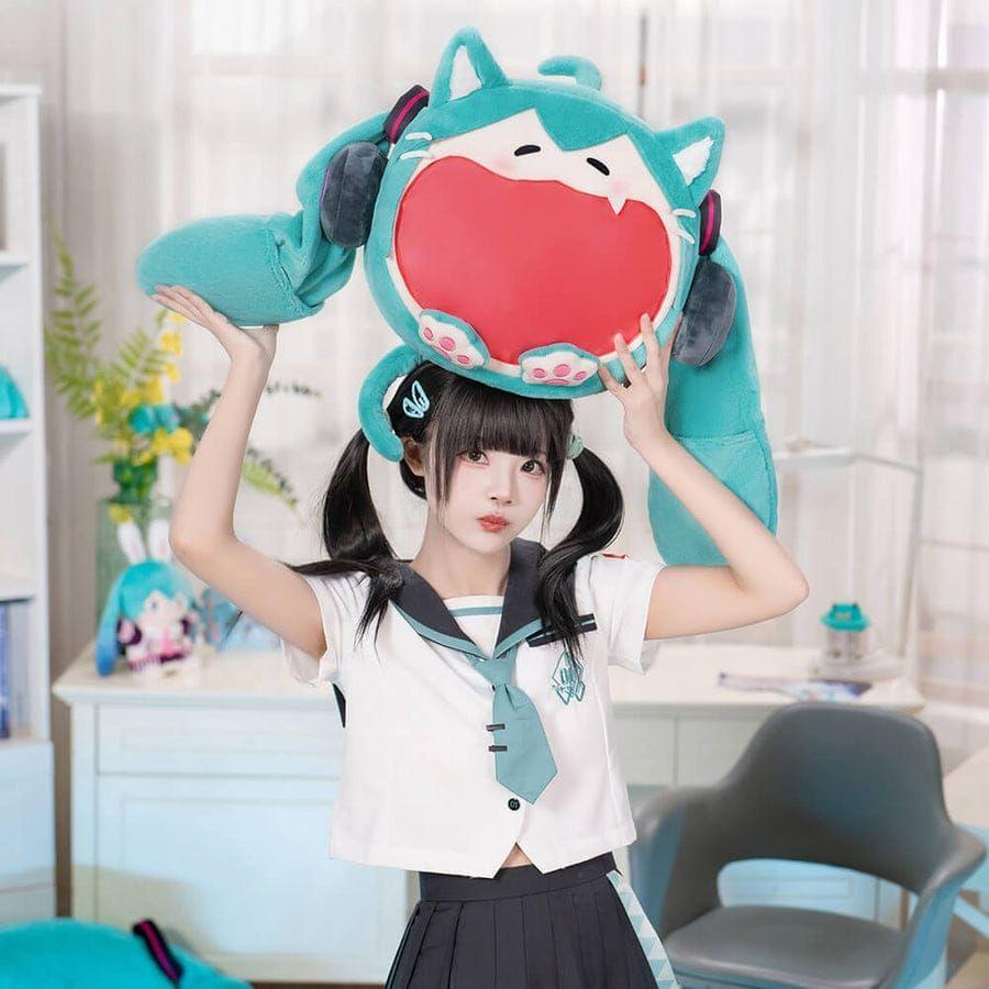 Hatsune Miku Bolso Mochila Grande De Peluche-5