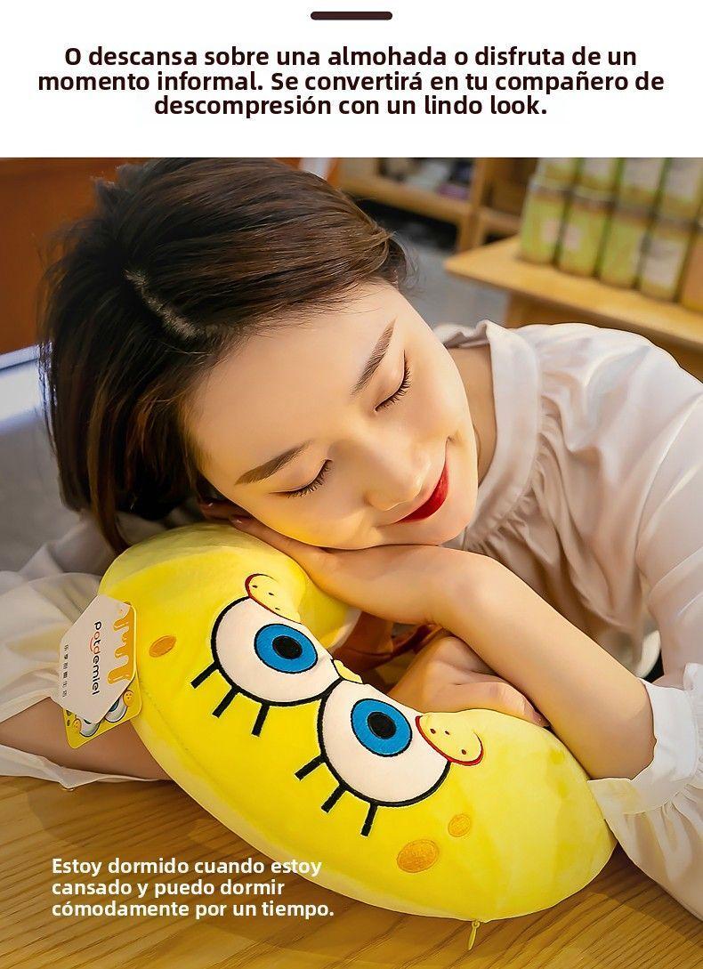 Almohada de Viaje Bob Esponja 30x30 cm Cojin Cuello-3