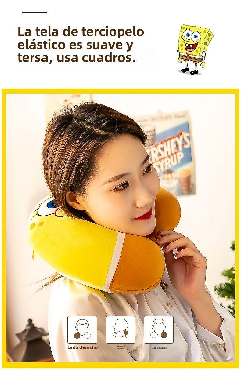 Almohada de Viaje Bob Esponja 30x30 cm Cojin Cuello-4