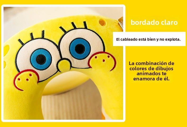 Almohada de Viaje Bob Esponja 30x30 cm Cojin Cuello-5