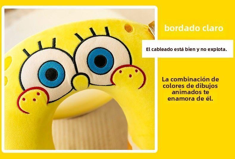 Almohada de Viaje Bob Esponja 30x30 cm Cojin Cuello-5