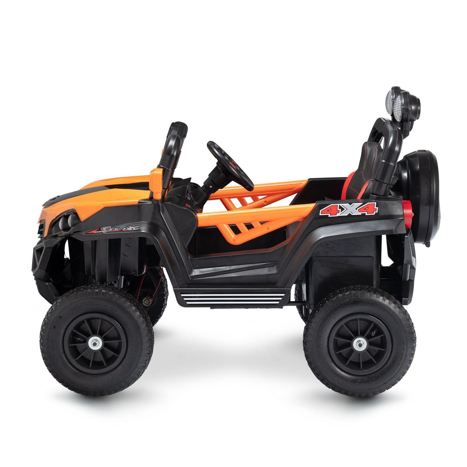 BUGGY 4 MOTORES RUEDA DE GOMA NARANJO-1