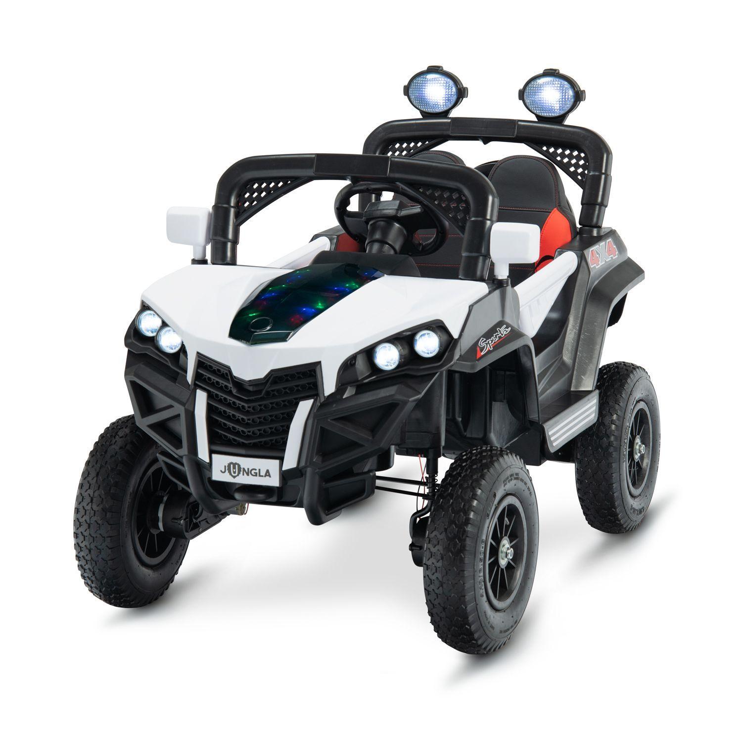 BUGGY 4 MOTORES RUEDAS GOMA BLANCO-0