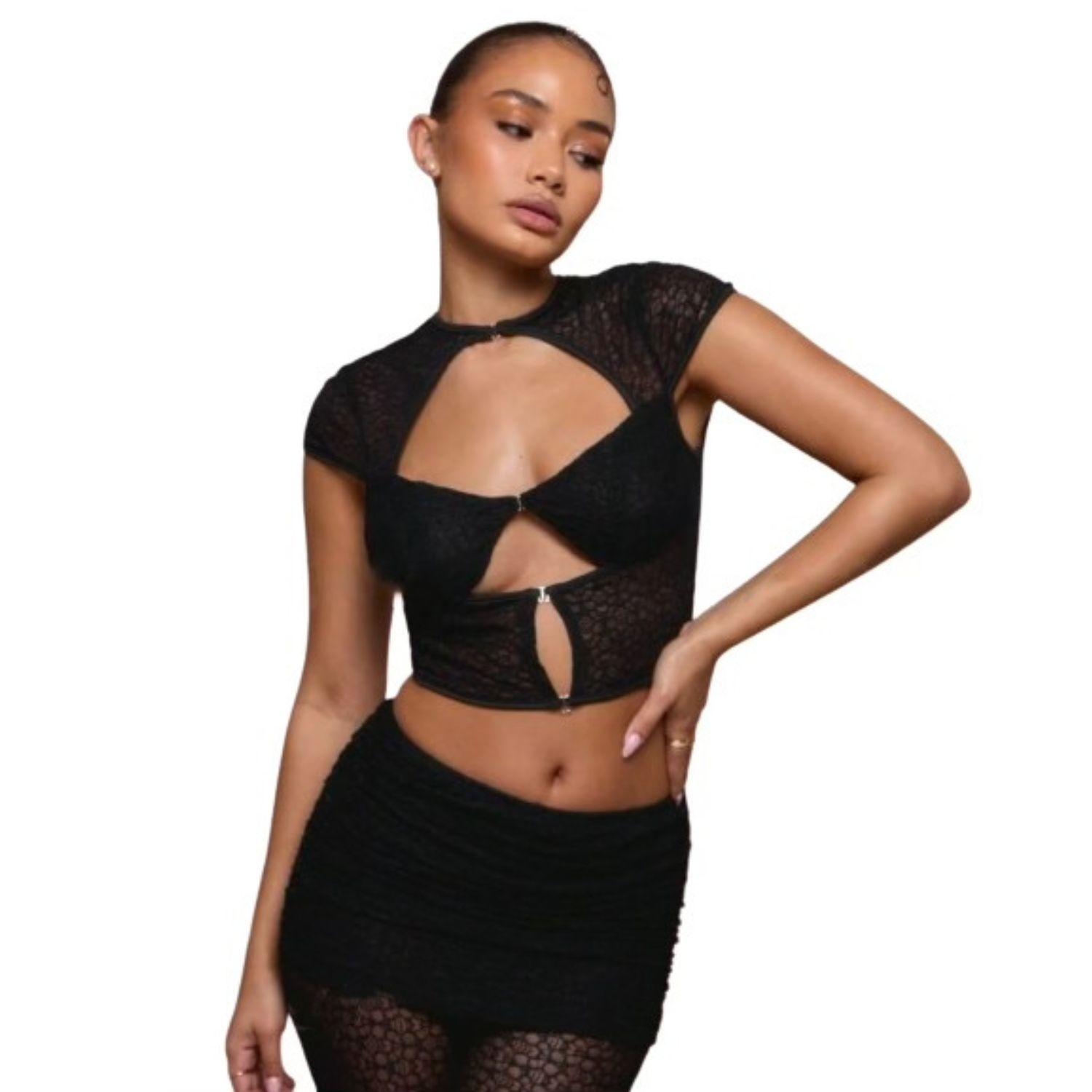 Crop Top Lioness Negro-0