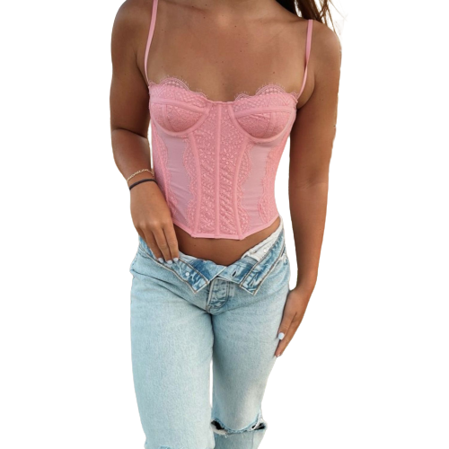 Corset Urban Outfitters Rosado-1