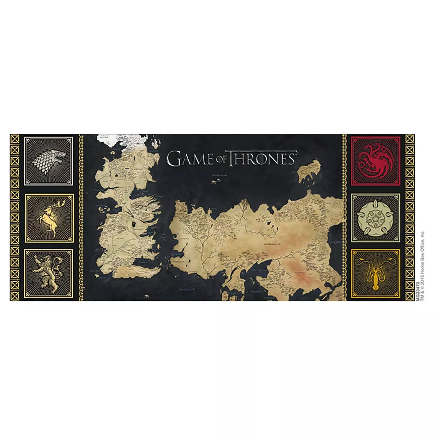 Tazón Game of Thrones - Mapa de Westeros (Poniente)-2