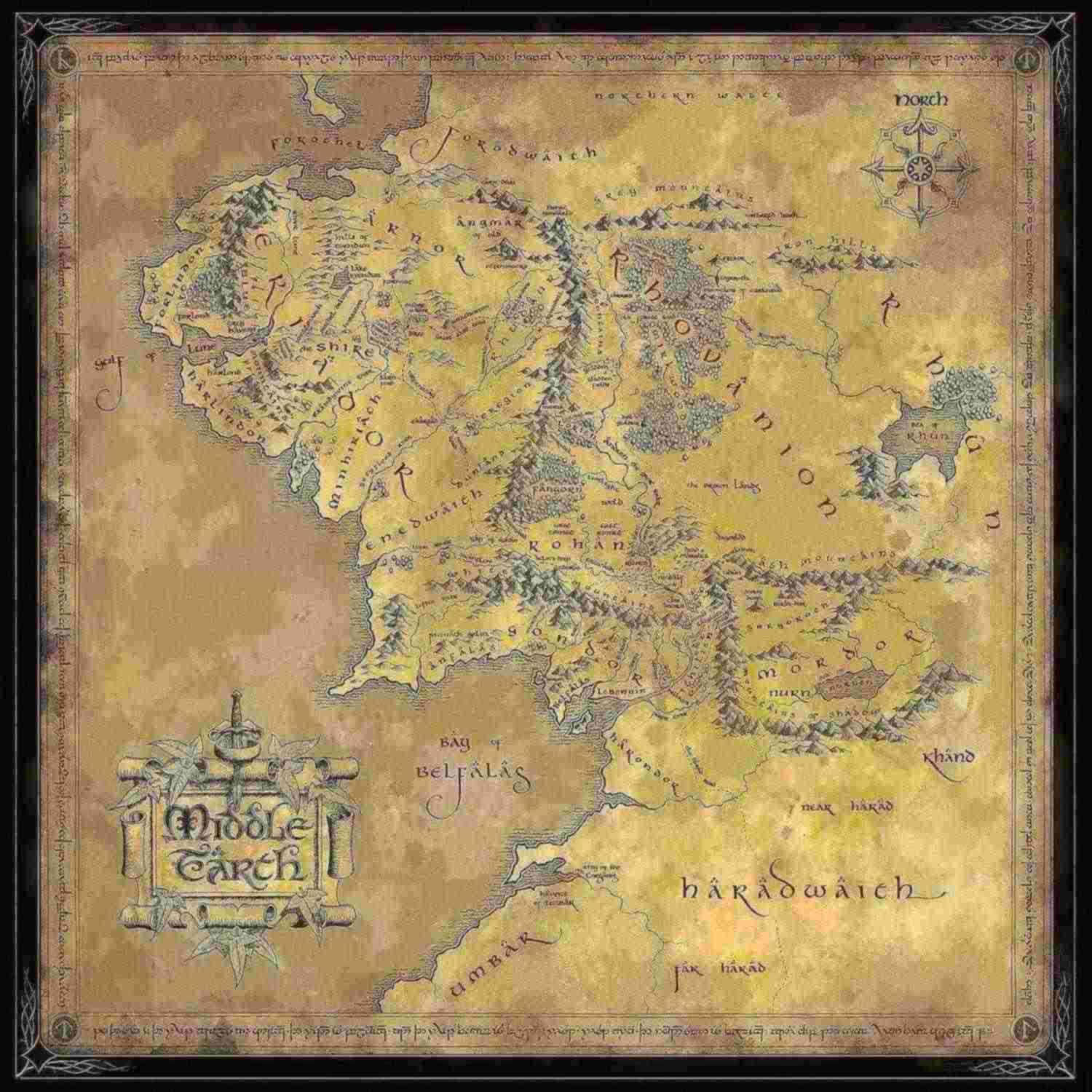 Puzzle Mapa de la Tierra Media – El Señor de los Anillos-3