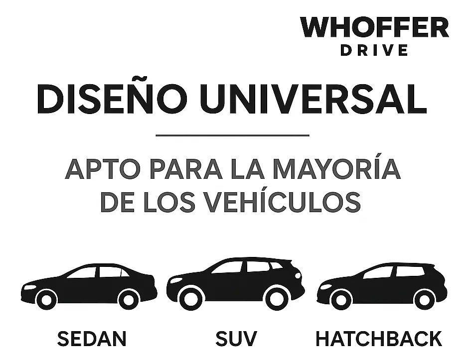 Funda asiento Auto Universal Ecocuero Premium Whoffer Negro azul-4