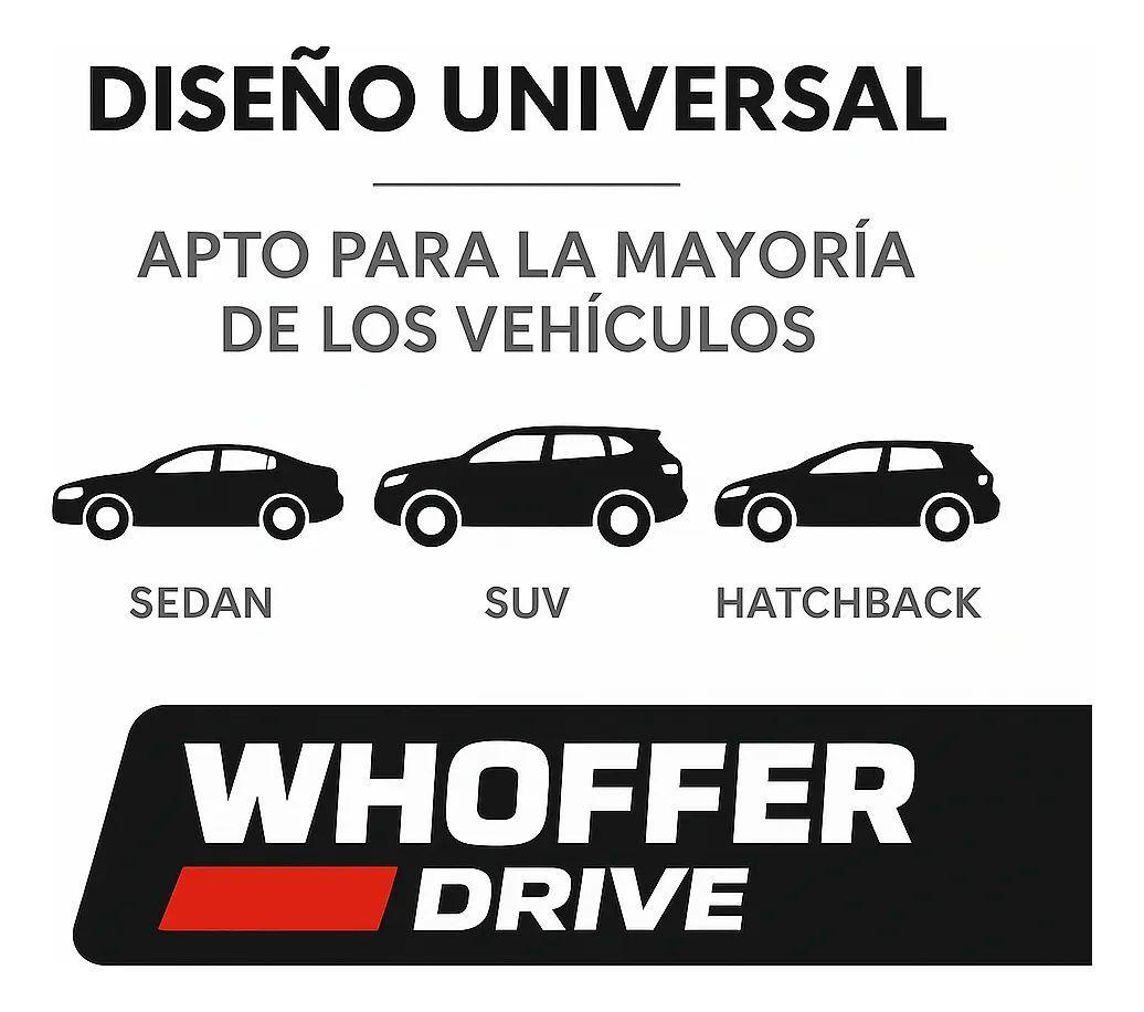 Funda De Asiento Ecocuero Whoffer Set 11 Piezas Luxury negrorojo-6