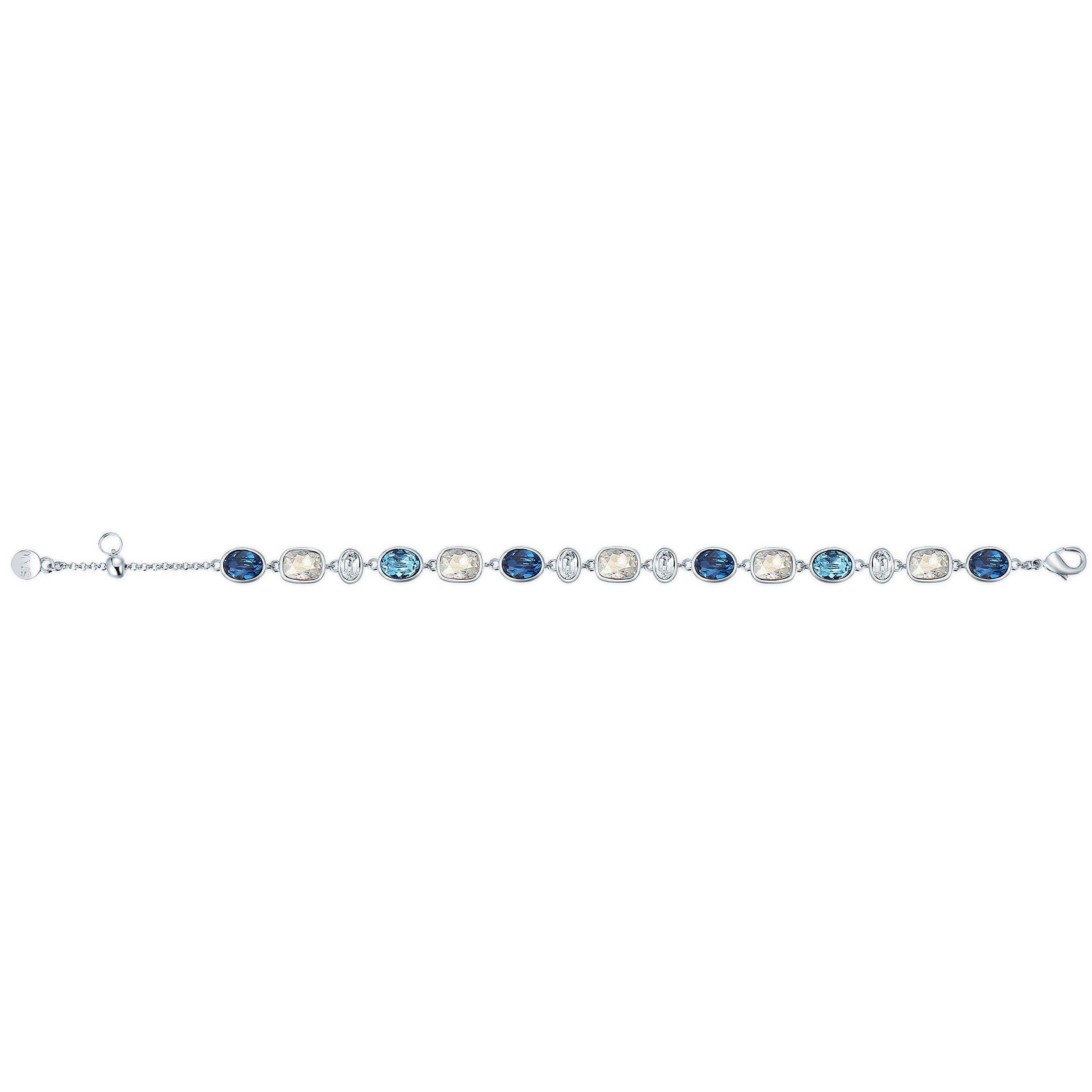 Pulsera Festival Blue con cristales Swarovski bañada en rodio-2