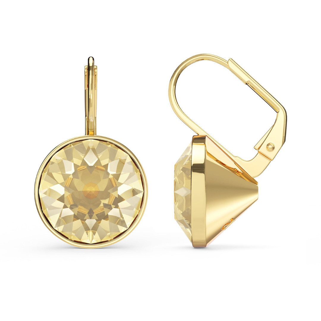 Pendientes Bella Oro con Cristales Dorados 13 mm -5