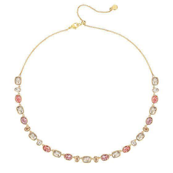 Collar Festival Rose con Cristales Swarovski en Oro-0